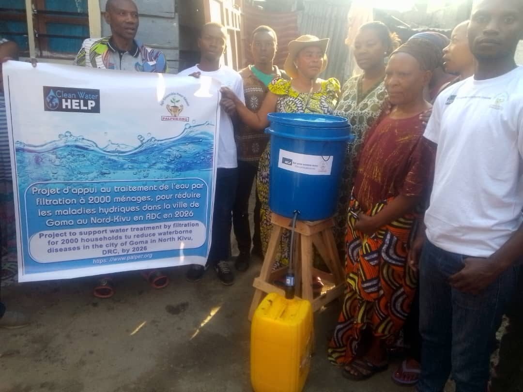PALPER clean water work in Goma, DR Congo