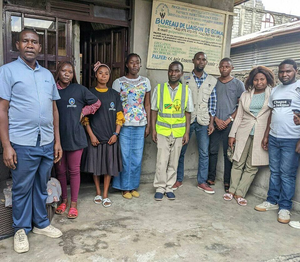 PALPER leadership team outside the Bureau de Liaison de Goma